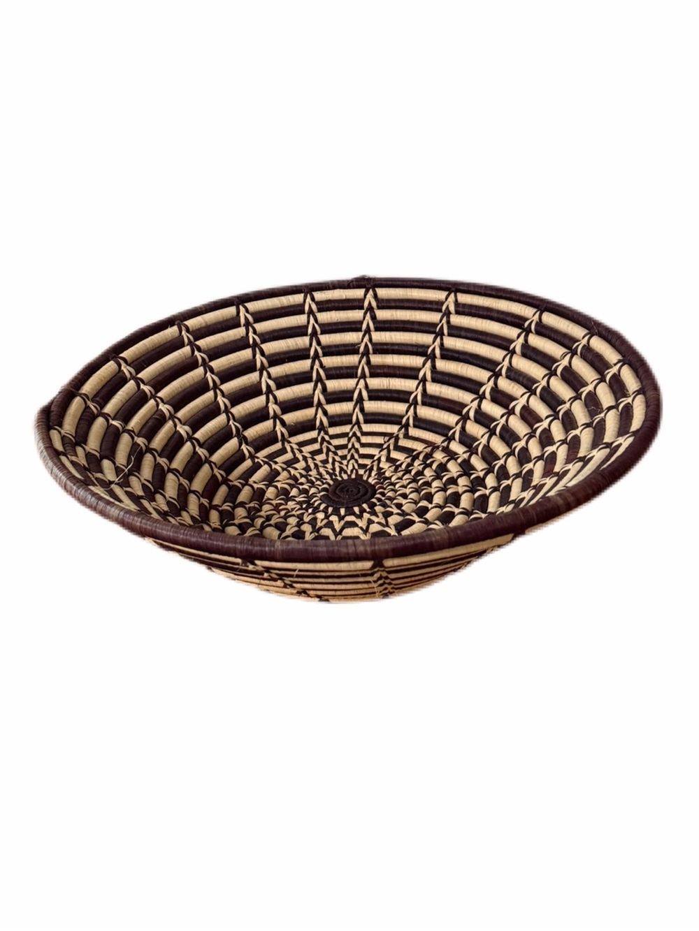 Handwoven 16” Decorative Basket Bowl from Rwanda